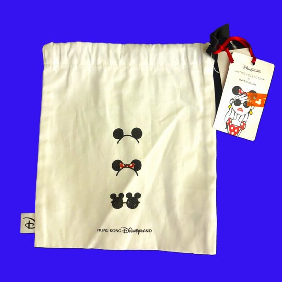 Disney Hong Kong drawstring bags (2) Front and Back Designs NWT Collectible - Picture 8 of 12